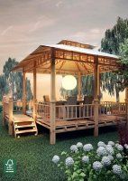 Teak Gartenpavillon Semarang 400x500 cm